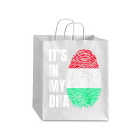 Fingerprint Dna Biometry Hungarian Flag T Shirt Debie Paper Bag - 10 X 5 X 13 | Artistshot