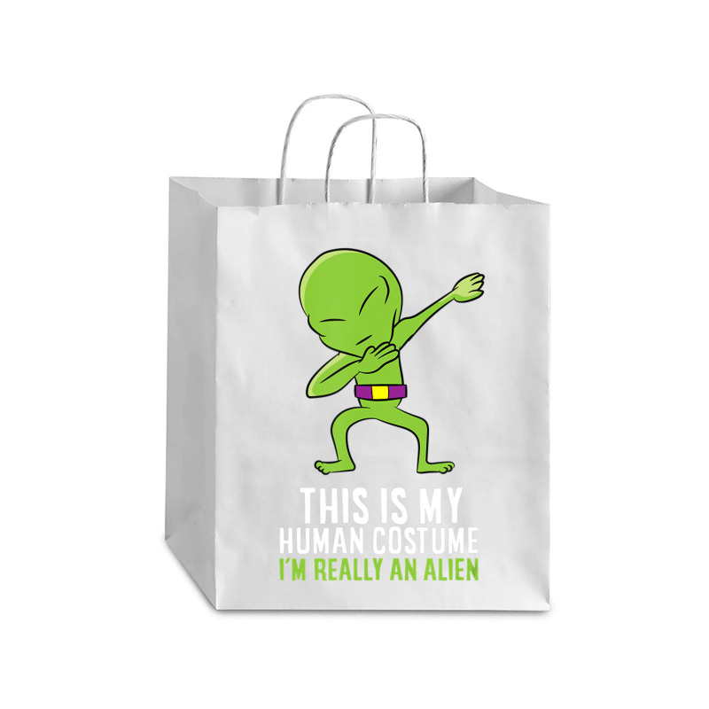 Alien Costume This Is My Human Costume I'm Really An Alien Debie Paper Bag - 10 x 5 x 13 by doboc | Artistshot