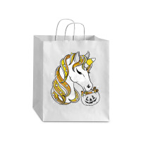 Cute Candy Corn Unicorn Halloween Top Debie Paper Bag - 10 X 5 X 13 | Artistshot