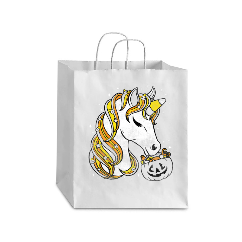 Cute Candy Corn Unicorn Halloween Top Debie Paper Bag - 10 X 5 X 13 | Artistshot