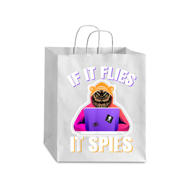 If It Flies It Spies Conspiracy Theory Bird Surveillance Debie Paper Bag - 10 x 5 x 13 by ROGERWILLIAMWARD | Artistshot