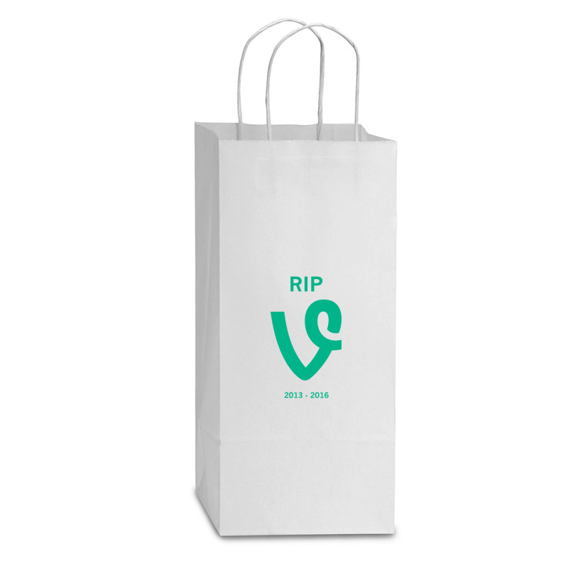 Rip Vine V2 Essential Double Wine Paper Bag - 6 1/2 X 3 1/2 X 12 3/8 | Artistshot