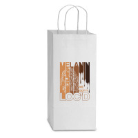 Melanin Drippin We Got It Loc'd Black Afro Natural Hair Double Wine Paper Bag - 6 1/2 X 3 1/2 X 12 3/8 | Artistshot