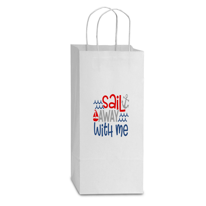 Sail Away With Me Double Wine Paper Bag - 6 1/2 X 3 1/2 X 12 3/8 | Artistshot