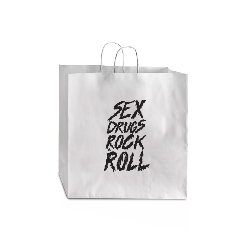 Sex Drugs Rock And Roll Jumbo Paper Bag - 18 x 7 x 18 3/4 by cm-arts | Artistshot