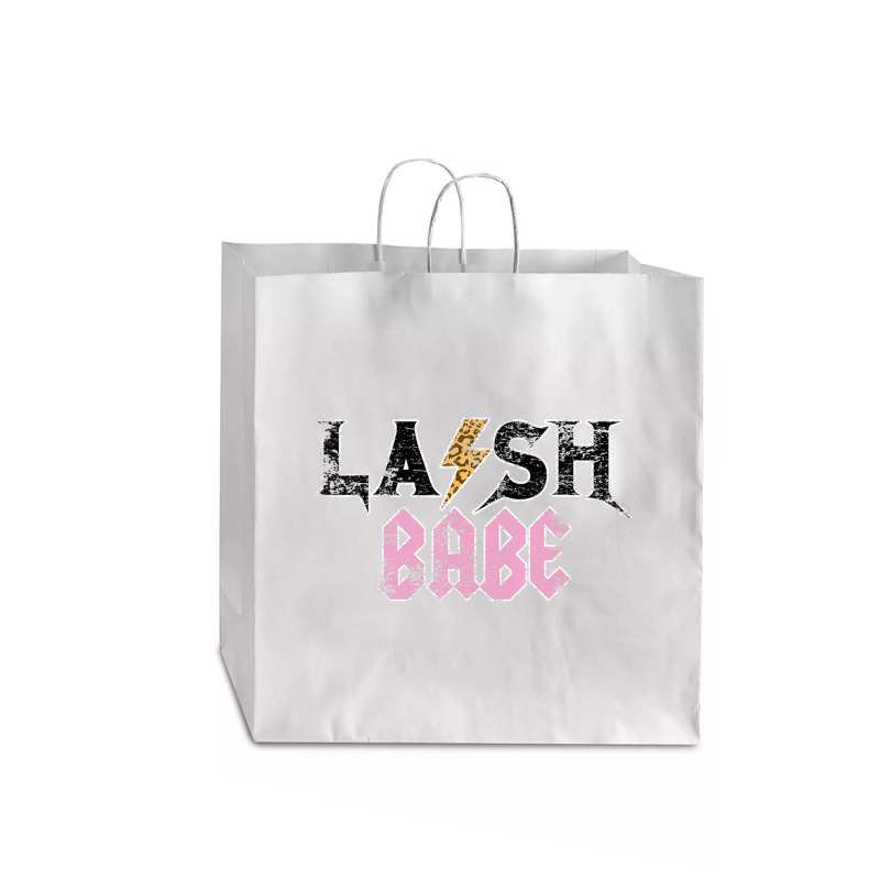 Vintage Leopard Skin Lash Babe Lash Artist Eyelash Lash Tech Jumbo Paper Bag - 18 x 7 x 18 3/4 by cm-arts | Artistshot