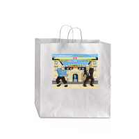 French Theory Fighter - Foucault Vs Derrida Jumbo Paper Bag - 18 X 7 X 18 3/4 | Artistshot