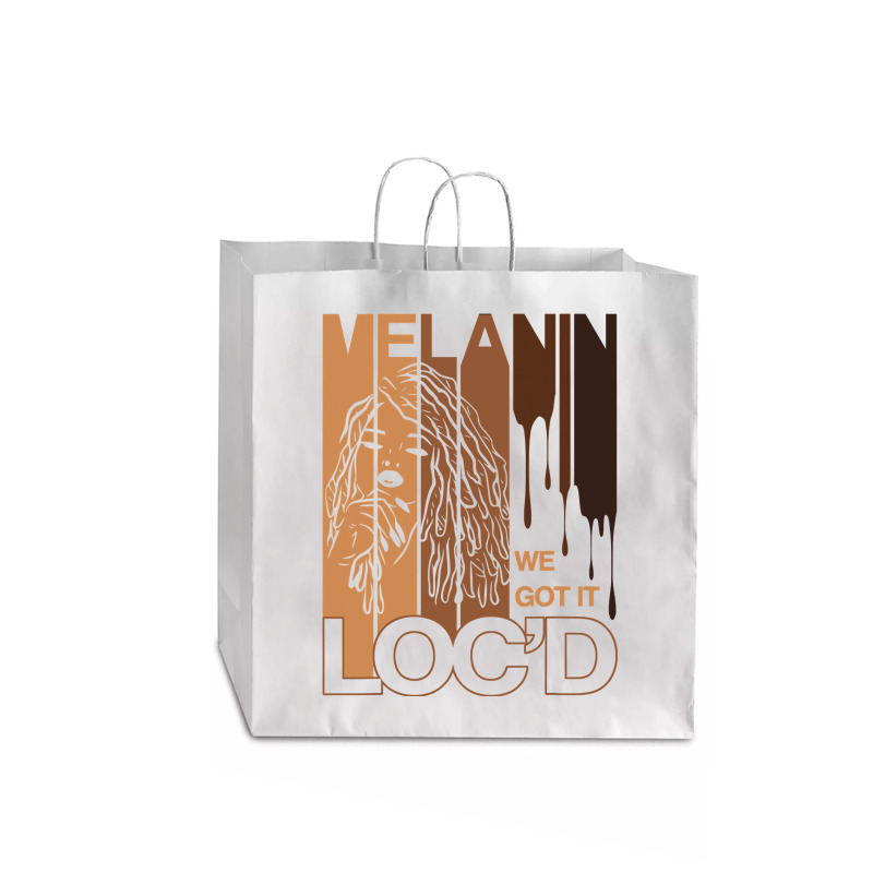 Melanin Drippin We Got It Loc'd Black Afro Natural Hair Jumbo Paper Bag - 18 X 7 X 18 3/4 | Artistshot