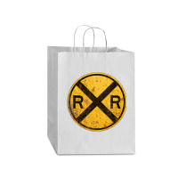 Railroad Crossing Sign 1935 Train Warning Symbol Mart Paper Bag -13 X 7 X 17 | Artistshot