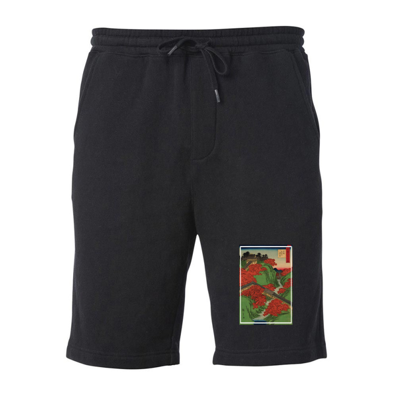 Eight Sights In The Environs Of Edo By Utagawa Hiroshige 106763858 Fleece Short by fahmi2 | Artistshot