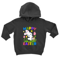 Kids Happy Easter Bunny Egg Basket Honeybee Flower Christian Girl Toddler Hoodie | Artistshot