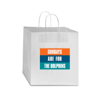 Sundays Are For The Dolphins Miami Footbal Star Paper Bag - 13 X 7 X 13 | Artistshot