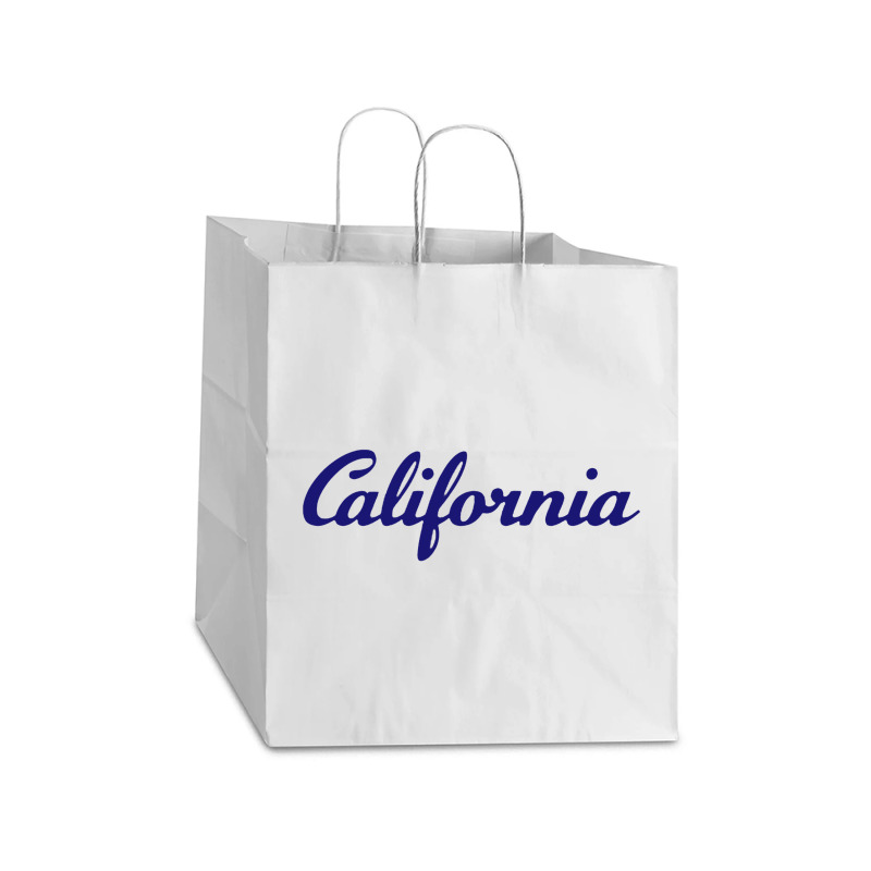 California Take Out Paper Bag - 14 X 10 X 15 1/2 | Artistshot