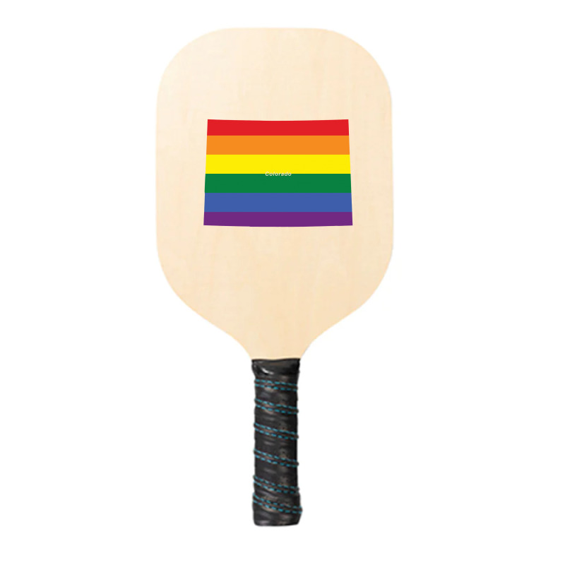 Colorado Rainbow Flag Pickleball Paddle | Artistshot