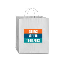 Sundays Are For The Dolphins Miami Footbal Traveler Paper Bag -13 X 6 X 15 3/4 | Artistshot