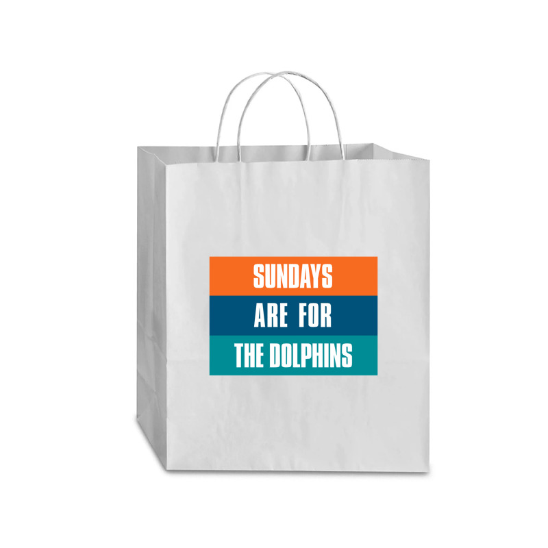 Sundays Are For The Dolphins Miami Footbal Traveler Paper Bag -13 X 6 X 15 3/4 | Artistshot