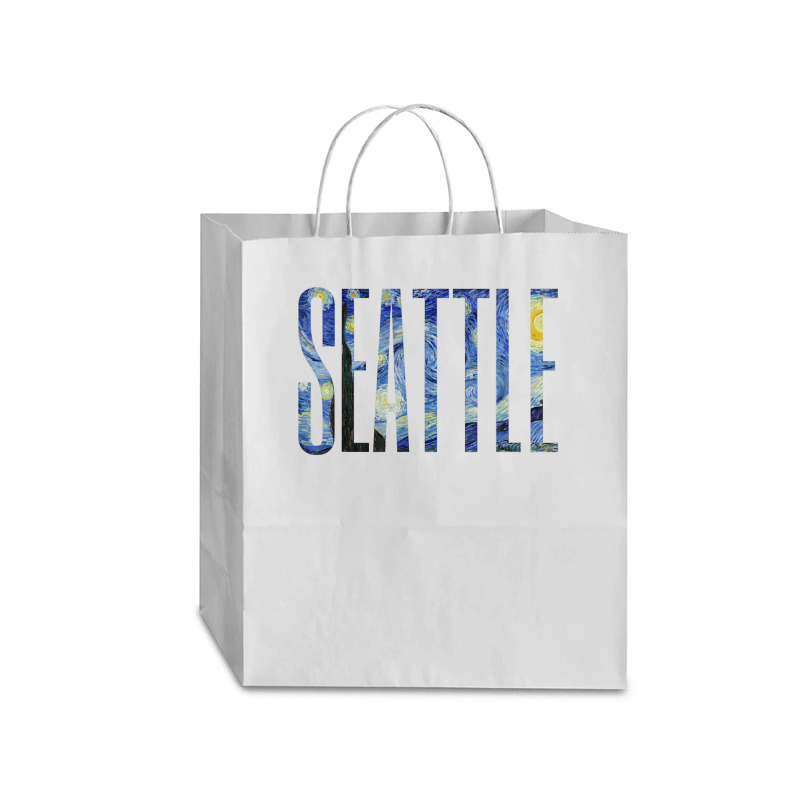 Seattle Van Gogh Starry Night Art Vincent Van Gogh Painting Traveler Paper Bag -13 X 6 X 15 3/4 | Artistshot