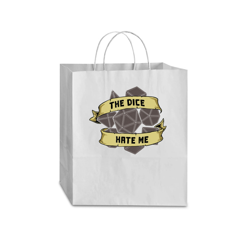 Retro The Dice Hate Me 20 Sided Tabletop Role Play Traveler Paper Bag -13 X 6 X 15 3/4 | Artistshot