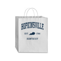 Hopkinsville Kentucky Ky Vintage Athletic Navy Sports Design T Shirt Traveler Paper Bag -13 X 6 X 15 3/4 | Artistshot