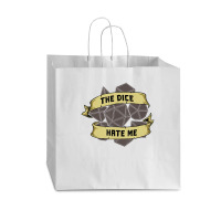 Retro The Dice Hate Me 20 Sided Tabletop Role Play Vogue Paper Bag - 16 X 6 X 12 | Artistshot