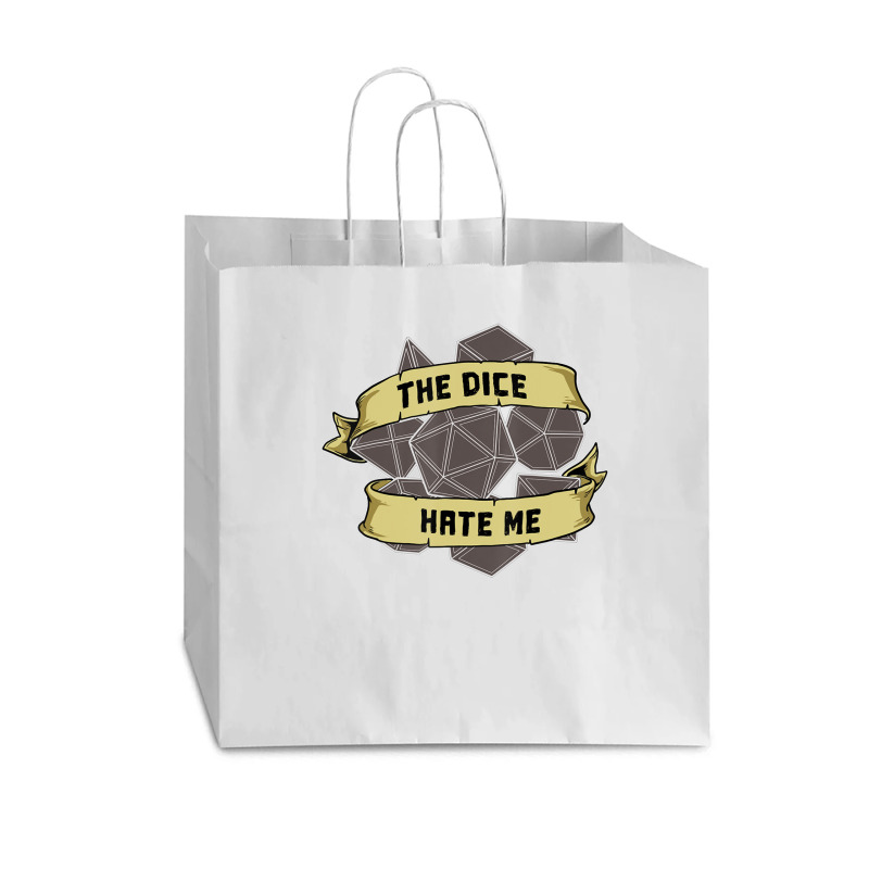 Retro The Dice Hate Me 20 Sided Tabletop Role Play Vogue Paper Bag - 16 X 6 X 12 | Artistshot