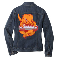 Bearded Dragon Gamer Boys Kids Video Game Players Pet Vet T Shirt Ladies Denim Jacket | Artistshot