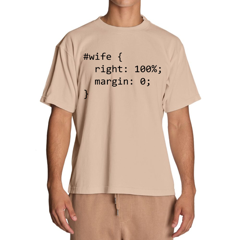 Funny Programming Wife Right Margin Urban Heavy T-shirt by ardylanda | Artistshot