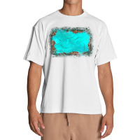 Gemstone Turquoise Leopard Background Urban Heavy T-shirt | Artistshot