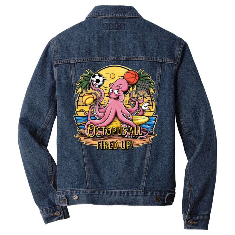 Octopus All Fired Up! Men Denim Jacket | Artistshot