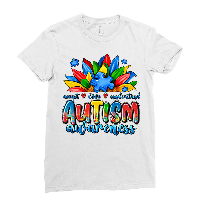 Autism Awareness Accept Love Understand Ladies Fitted T-Shirt by JahusDesignShop | Artistshot