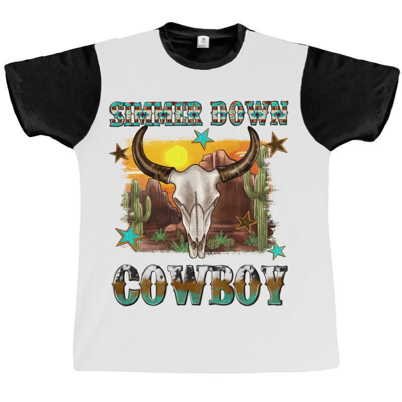 Simmer Down Cowboy Graphic T-shirt | Artistshot