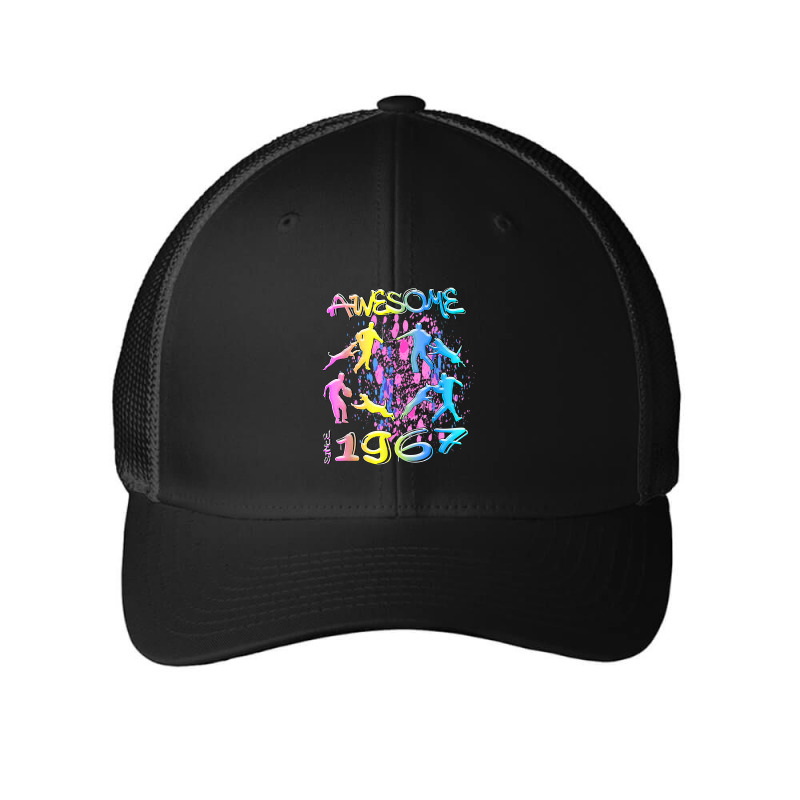 Awesome Since 1967. Agility Dog Training Graffiti Design T Shirt Mesh cap by deleonnylorindg | Artistshot