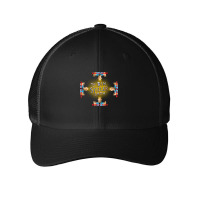 Character Animated Cross Triangle Gifts Women Mesh Cap | Artistshot