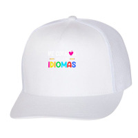 Mi Corazon Late En Dos Idiomas, Bilingual Spanish Teacher T Shirt Trucker Cap | Artistshot