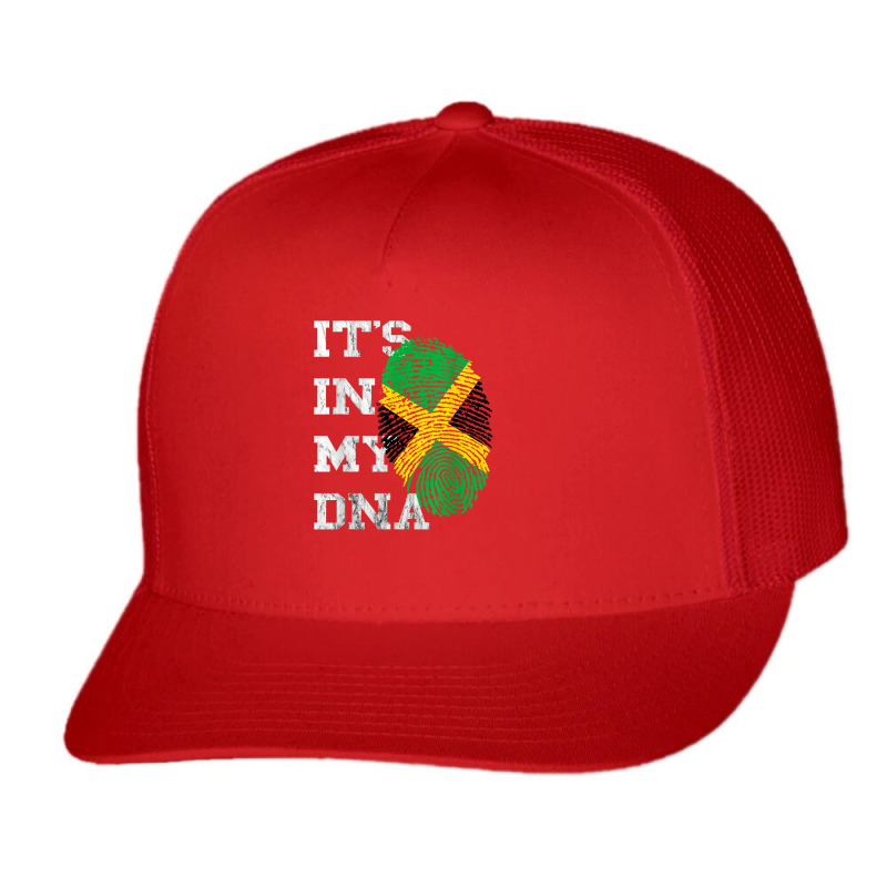 It's In My Dna Jamaica Genetic Jamaican Roots Jamaican Pride T Shirt Trucker Cap by palmotytouneyhg | Artistshot