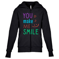 You Make Me Smile Youth Zipper Hoodie | Artistshot