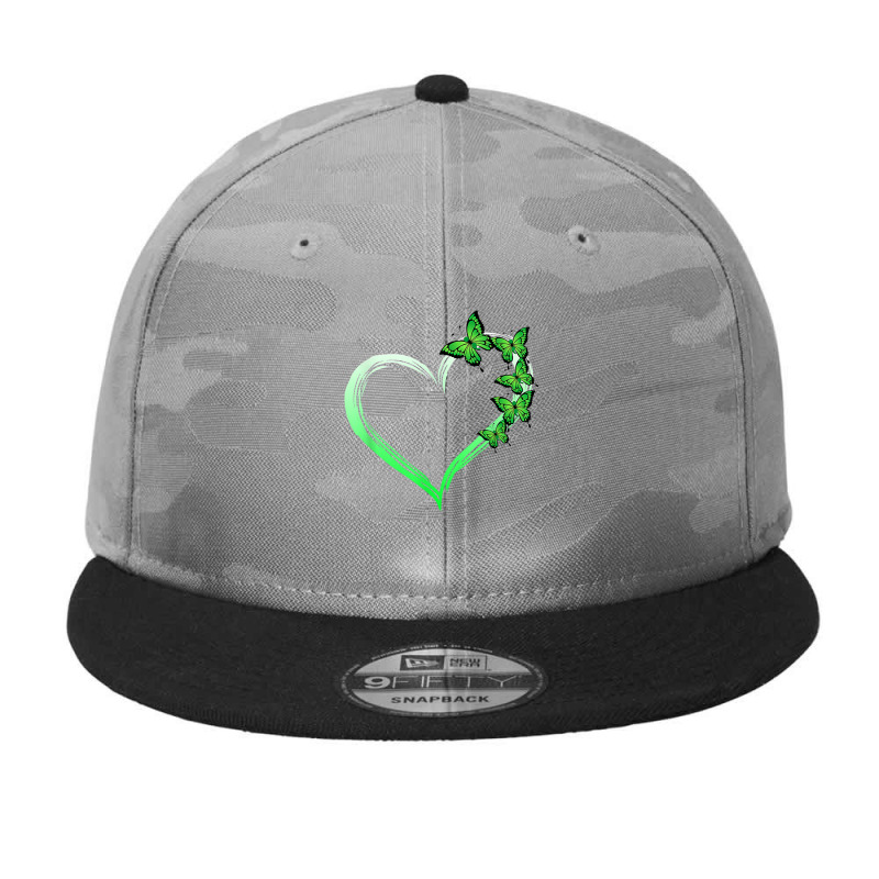 Heart Blue Butterfly Spreading Mental Health Awareness Month Camo Snapback | Artistshot