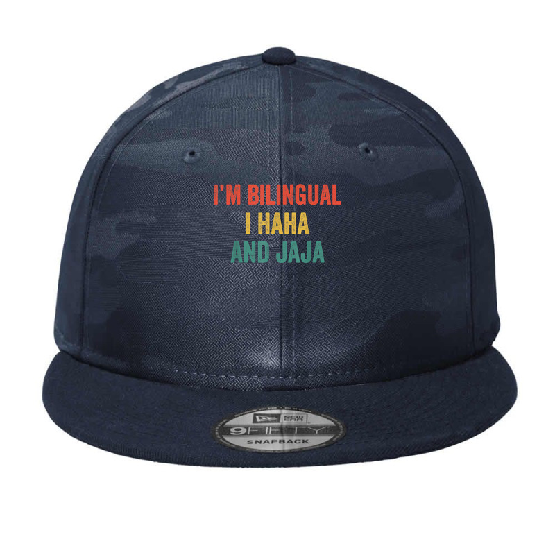 Im Bilingual I Haha And Jaja Funny Spanish Spanglish Teacher T Shirt Camo Snapback by tuckeynkriccijea | Artistshot