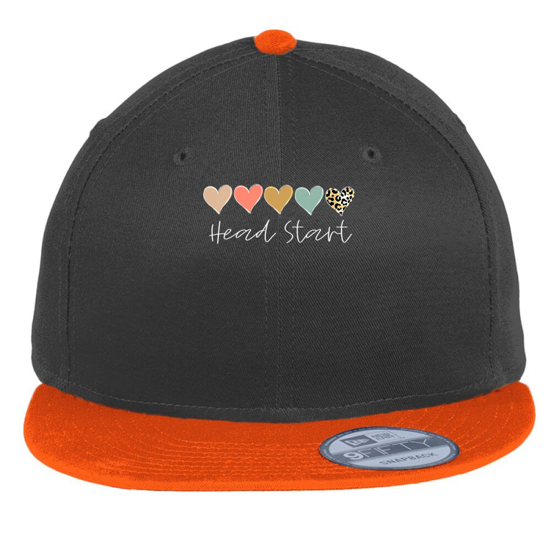 Leopard Hearts Teacher Student, Head Start Back To School T Shirt Flat Bill Snapback Cap by RomanAllen89 | Artistshot