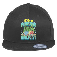 Future Marine Biologist Ocean Life Marine Biology Student Flat Bill Snapback Cap | Artistshot