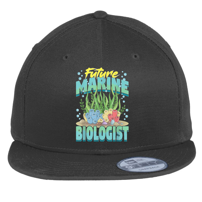 Future Marine Biologist Ocean Life Marine Biology Student Flat Bill Snapback Cap | Artistshot