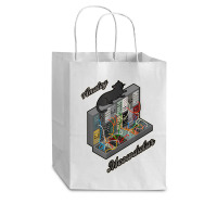 Cat On Analog Modular Synth Funny Synthesizer Cub Paper Bag - 8 X 4 1/2 X 10 1/4 | Artistshot