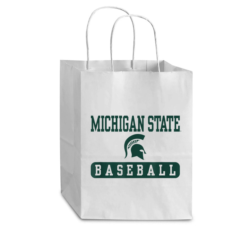 Michigan State Spartans Baseball Officially Licensed T Shirt Cub Paper Bag - 8 X 4 1/2 X 10 1/4 | Artistshot