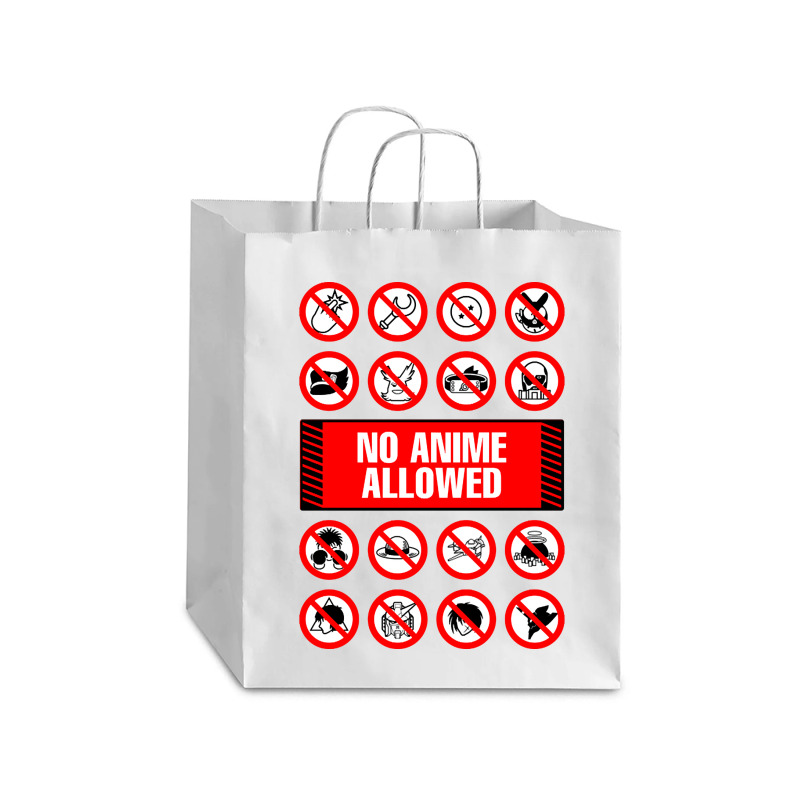 Anime Signs - Not Allowed Debie Paper Bag - 10 X 5 X 13 | Artistshot