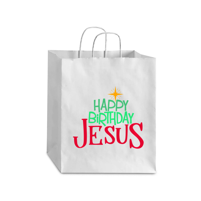 Christian Christmas Happy Birthday Jesus Women Men Kids Gift Debie Paper Bag - 10 X 5 X 13 | Artistshot