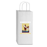 Ron Desantis For President 2024 Conservative Double Wine Paper Bag - 6 1/2 X 3 1/2 X 12 3/8 | Artistshot