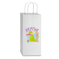 Rugrats Reptar Kanji Fire Sketch Double Wine Paper Bag - 6 1/2 X 3 1/2 X 12 3/8 | Artistshot