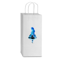 Welcome To Wonderland Gift Double Wine Paper Bag - 6 1/2 X 3 1/2 X 12 3/8 | Artistshot