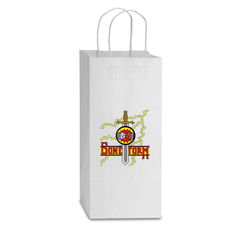 Bonestorm Clear Double Wine Paper Bag - 6 1/2 X 3 1/2 X 12 3/8 | Artistshot