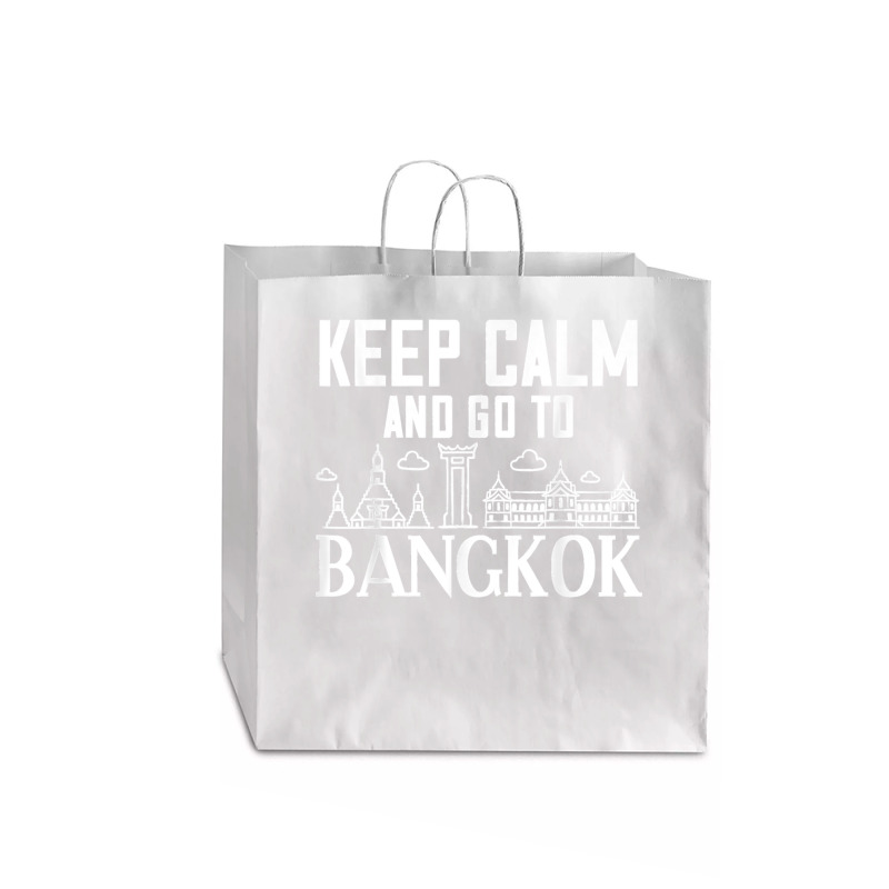 Bangkok Thailand City Skyline Map Jumbo Paper Bag - 18 x 7 x 18 3/4 by ROMAINEDWILEY | Artistshot